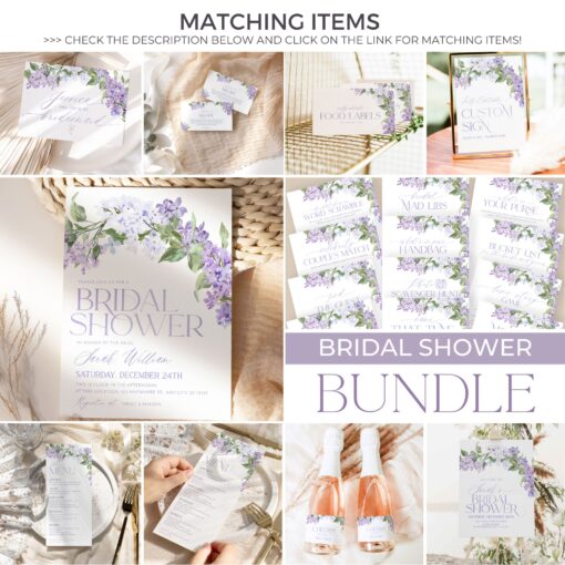 Lilac Bridal Shower Template