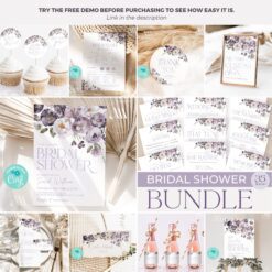 Floral Bridal Shower Invitations | Bridal Shower Bundle