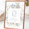 Wild Floral Wedding Table Numbers Card Printable | Editable Table Number Seating Chart Cards Template