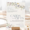 Wildflower Wedding Card and Gift Table Sign Template | Gift Table Sign Printable Download