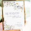 Wildflower Wedding Reserved Seat Sign | Printable Reserved Sign Template