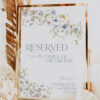 Wildflower Wedding Signage Bundles Template Printable | Spring Garden Reception Signs Wildflower Wedding Reserved Seat Sign | Printable Reserved Sign Template