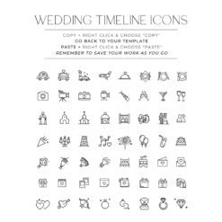 Wedding Timeline Icons