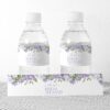 purple printable bottle label bridal shower favor tag