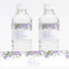 Water Bottle Labels Template | Lilac Bridal Shower Label Template