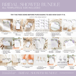 Bridal Shower Bundle | Lilac Bridal Shower Invitation Bundle