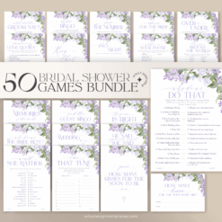 purple bridal shower games