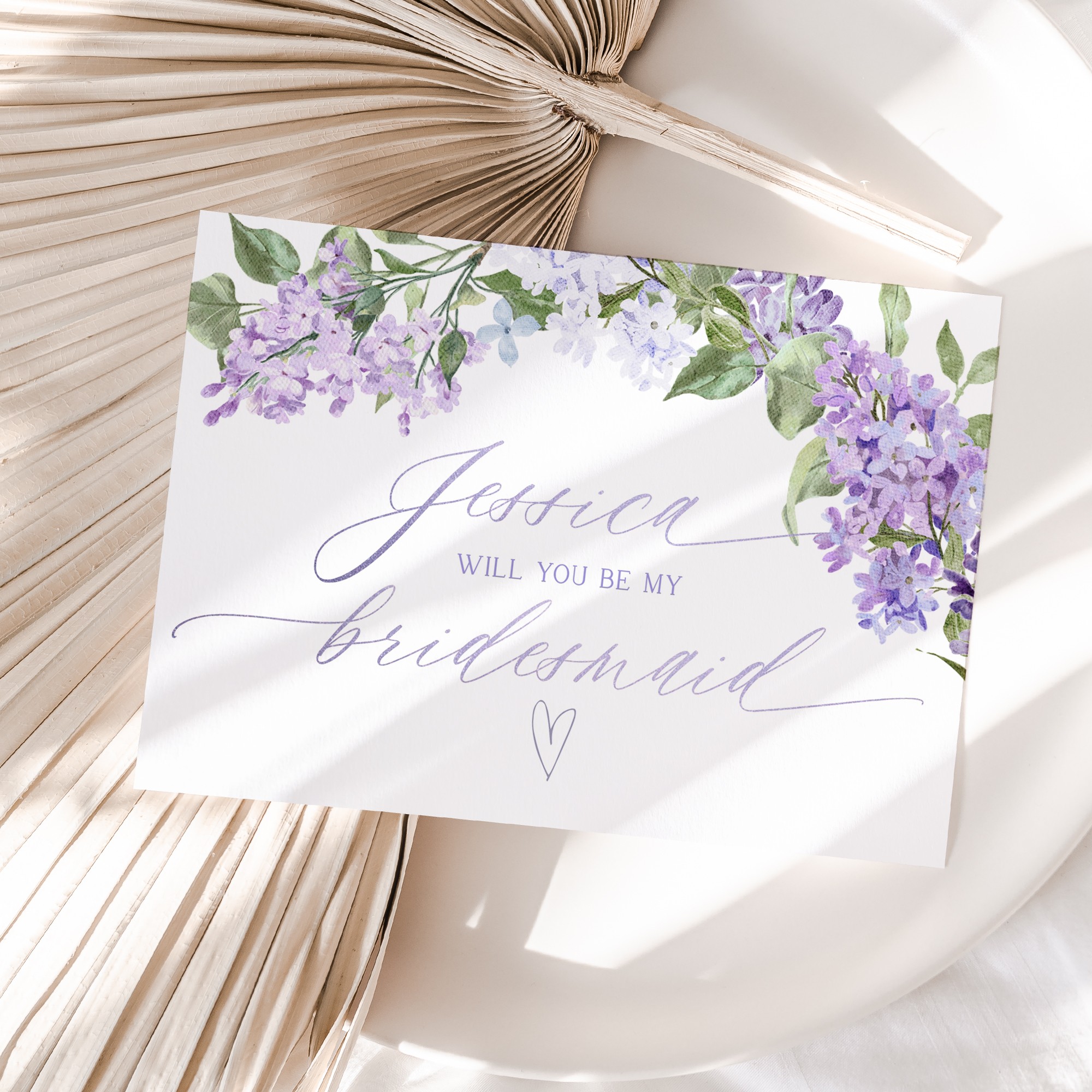 Bridesmaid Info Card Template Bridesmaid Proposal Card Template