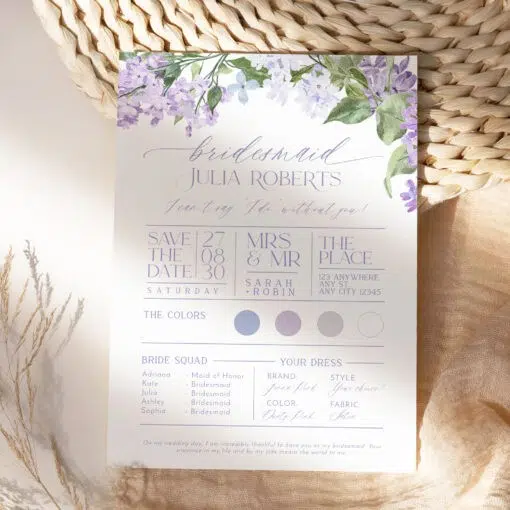 floral bridesmaid proposal