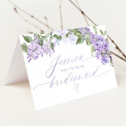 Bridesmaid Info Card Template Bridesmaid Proposal Card Template