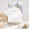 Lilac Bridal Shower Sign Template | Editable Table Signs Template