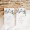 Lilac Bridal Shower Favors | Floral Gift Tags Template