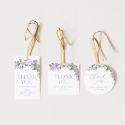 Lilac Bridal Shower Favors | Floral Gift Tags Template