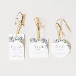 printable purple thank you tag