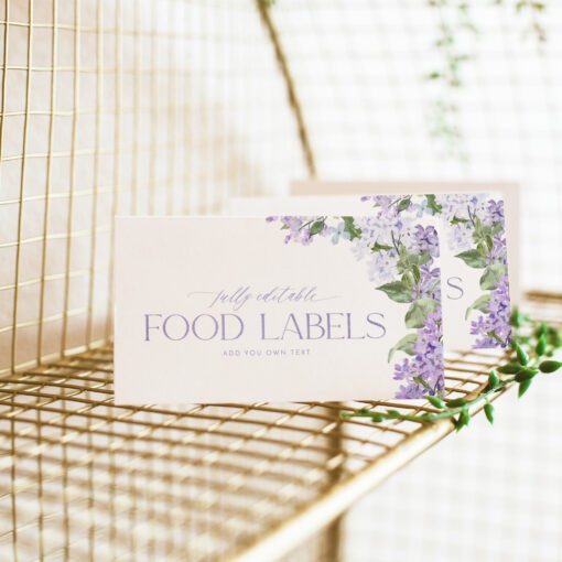 Food Labels Template | Party Food Labels Template