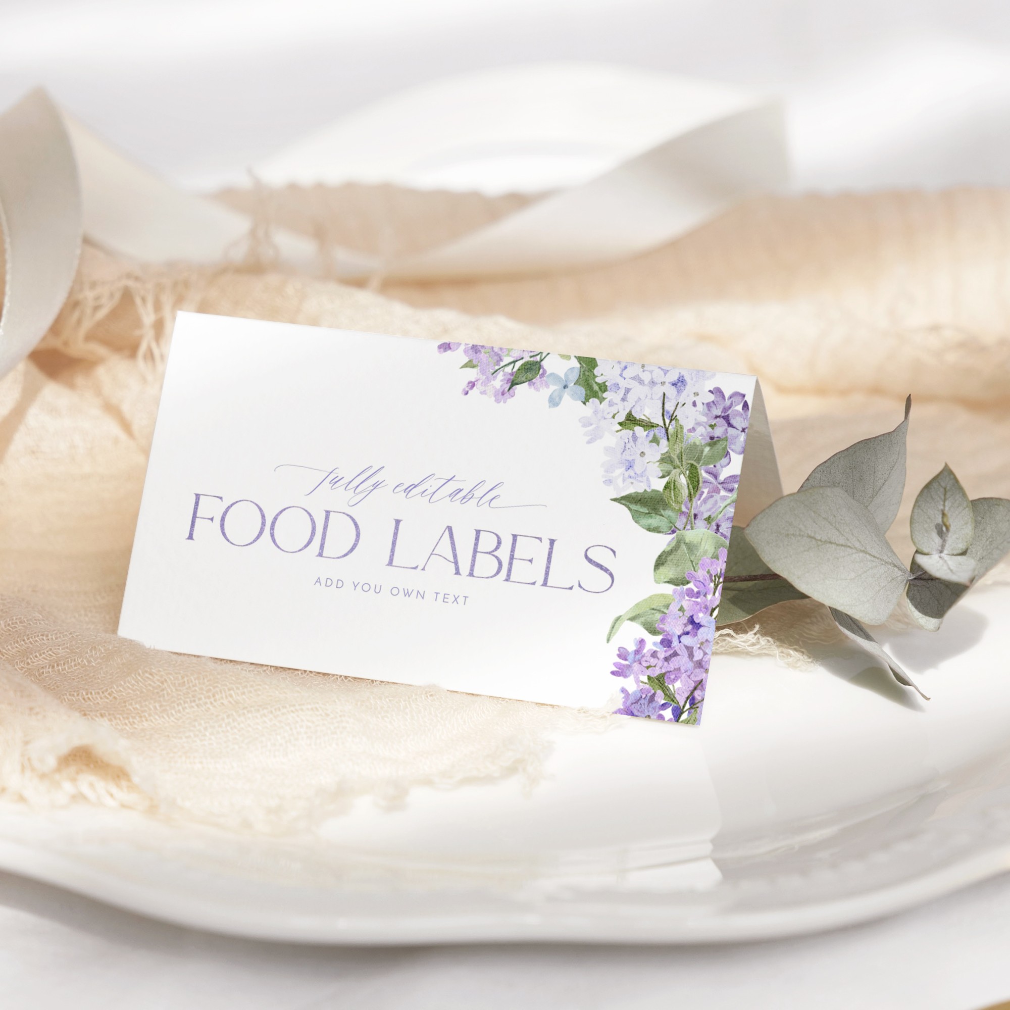 Food Labels Template | Party Food Labels Template