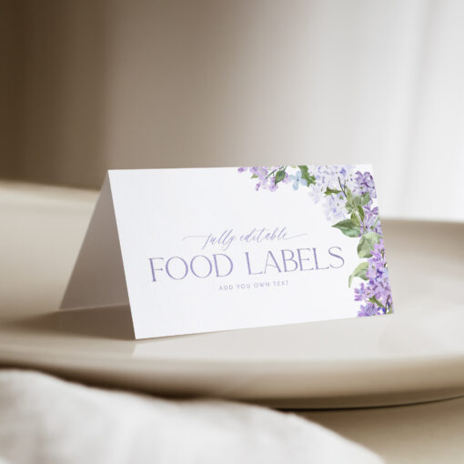 Food Labels Template | Party Food Labels Template