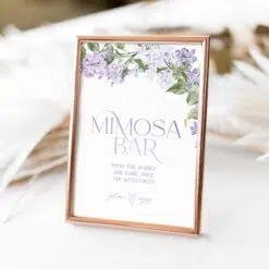floral bridal mimosa sign