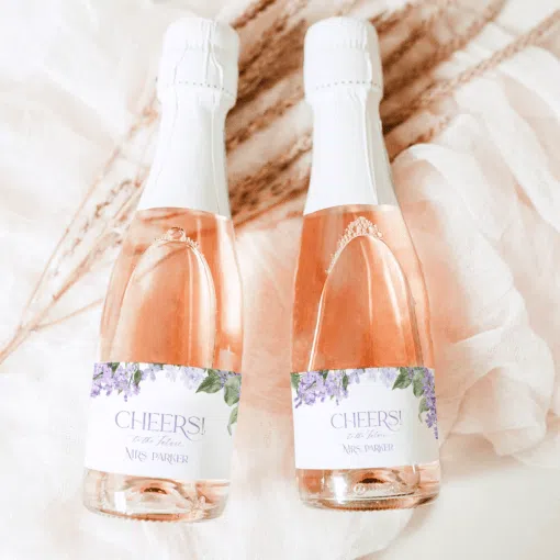 Mini Champagne Bottle Labels Template | Wine Bottle Labels