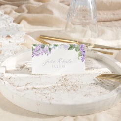 Place Card Template Lilac Bridal Shower Template for Place Cards