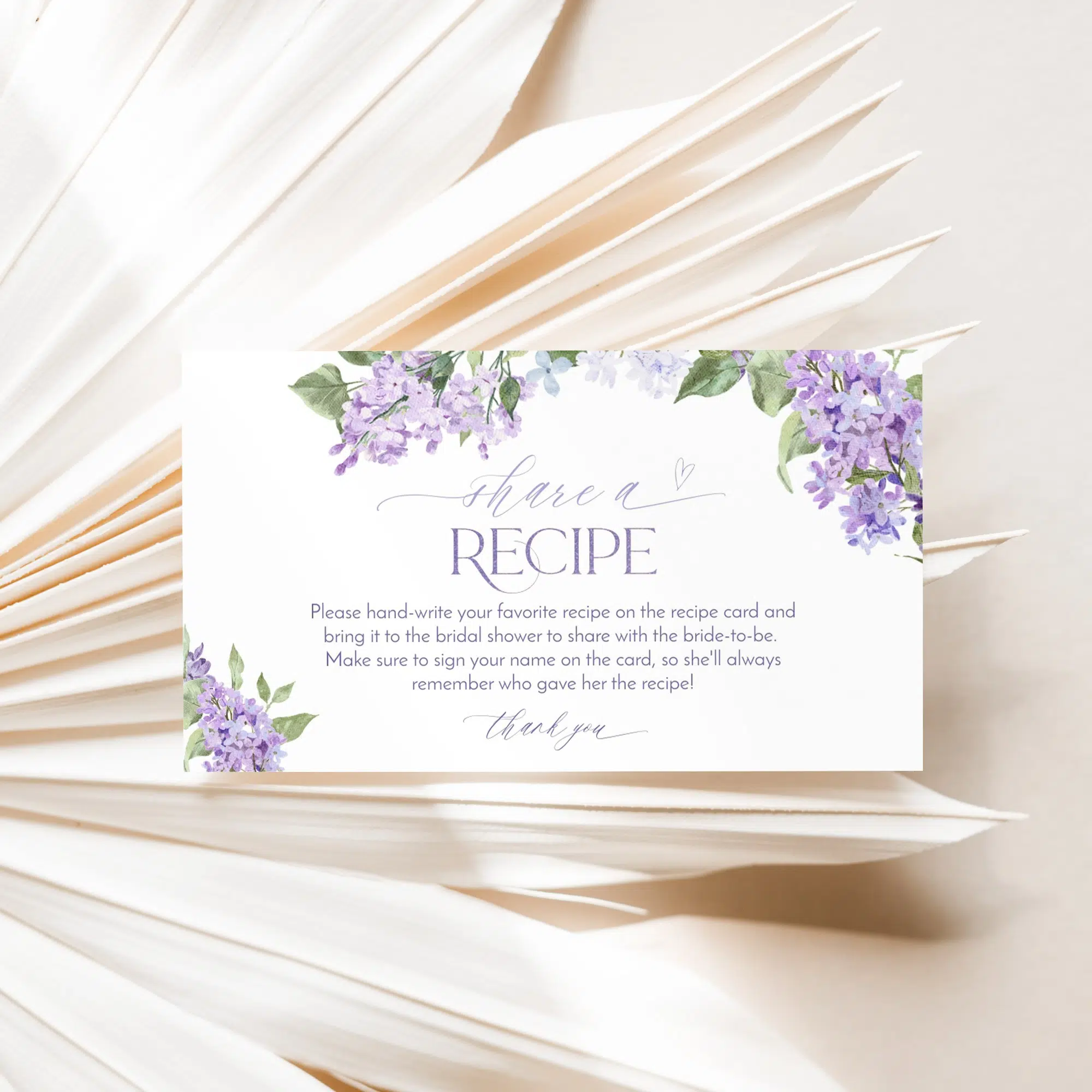 editable purple recipe template