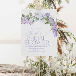 Lilac Bridal Shower Sign Template | Printable Bridal Shower Signs