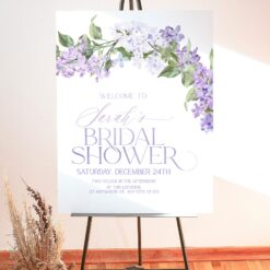 Lilac Bridal Shower Sign Template | Printable Bridal Shower Signs