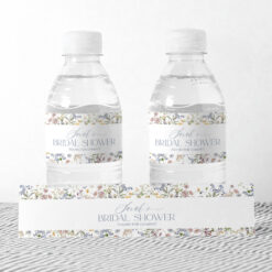 Wildflower Bridal Shower Water Bottle Labels