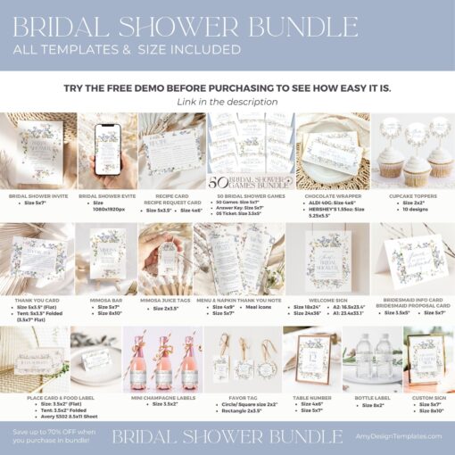 Wildflower Bridal Shower Bundle