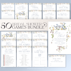 Wildflower Bridal Shower Games Templates