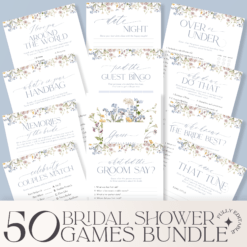 Wildflower Bridal Shower Games Templates