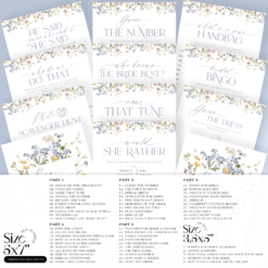 Wildflower Bridal Shower Games Templates