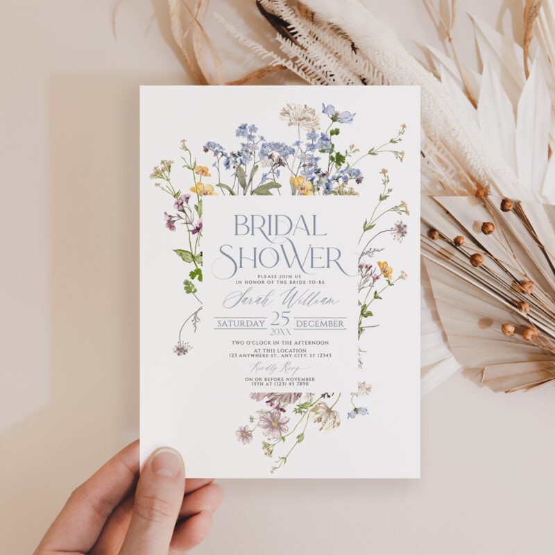 Wildflower Bridal Shower Invitations