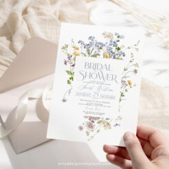 Wildflower Bridal Shower Invitations