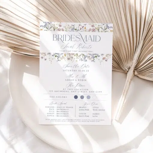 Bridesmaid Invitation Online