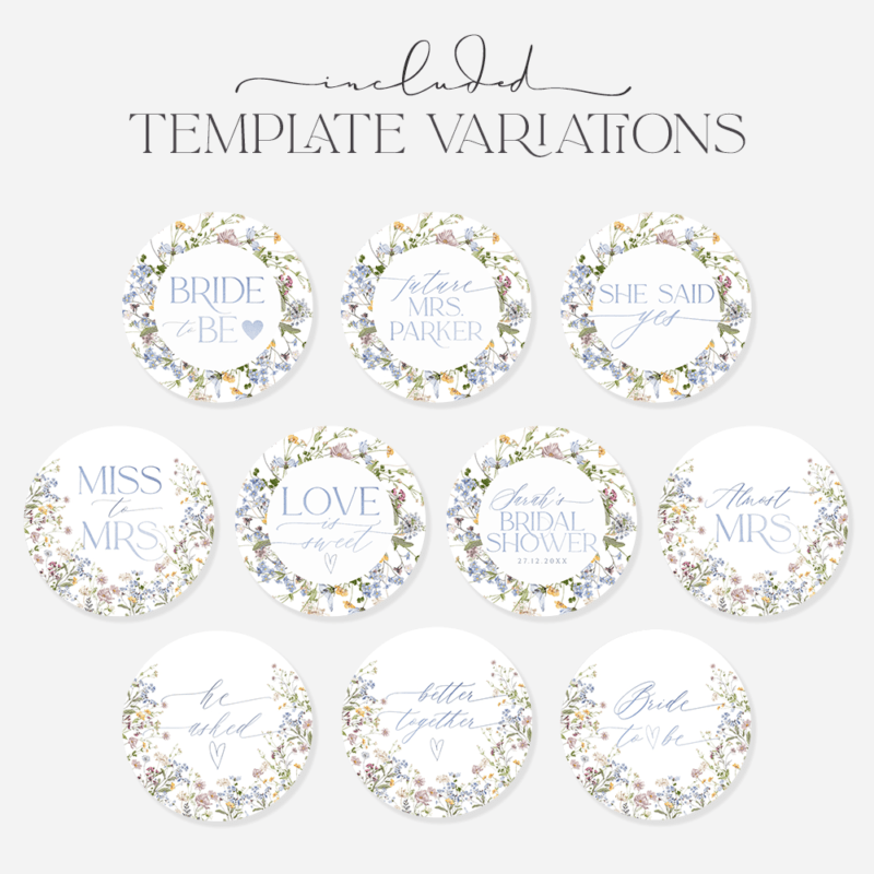 Cupcake Topper Template Editable