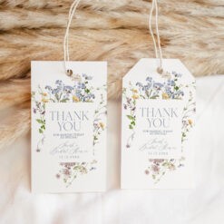 Wildflower Bridal Shower Favor Tags