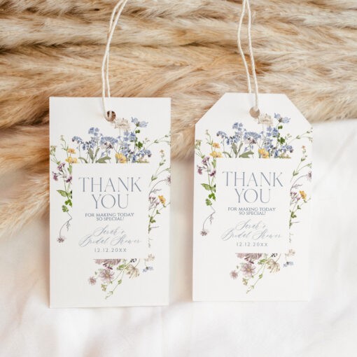 Wildflower Bridal Shower Favor Tags