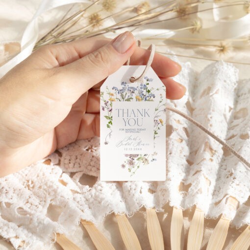 Wildflower Bridal Shower Favor Tags