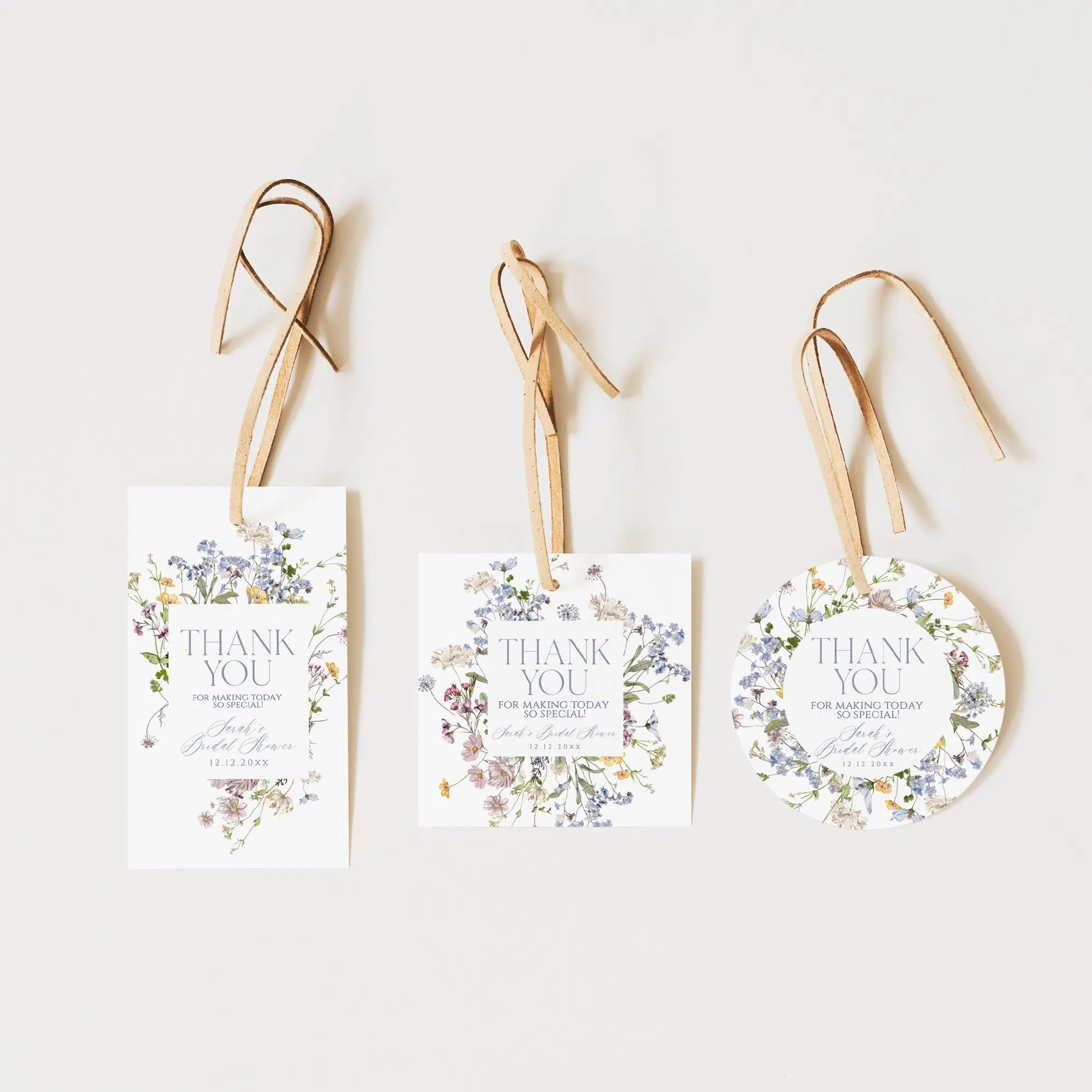 Wildflower Bridal Shower Favor Tags