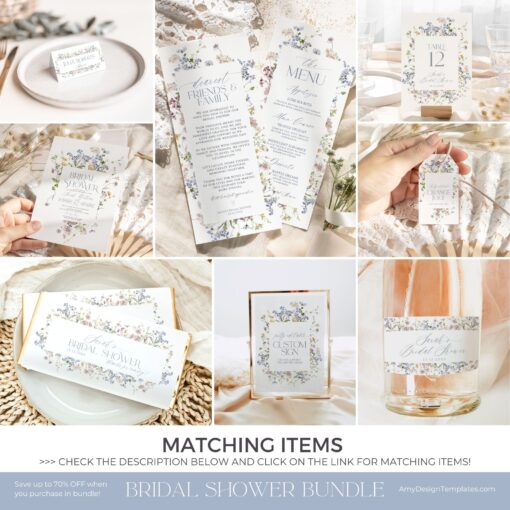 B017 Bridal Shower Bundle Template Matching