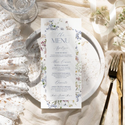 Wildflower Bridal Shower Brunch Menu Template