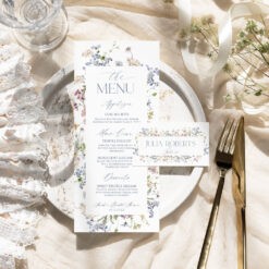 Wildflower Bridal Shower Brunch Menu Template