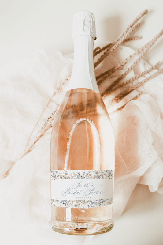 Printable Champagne Bottle Template