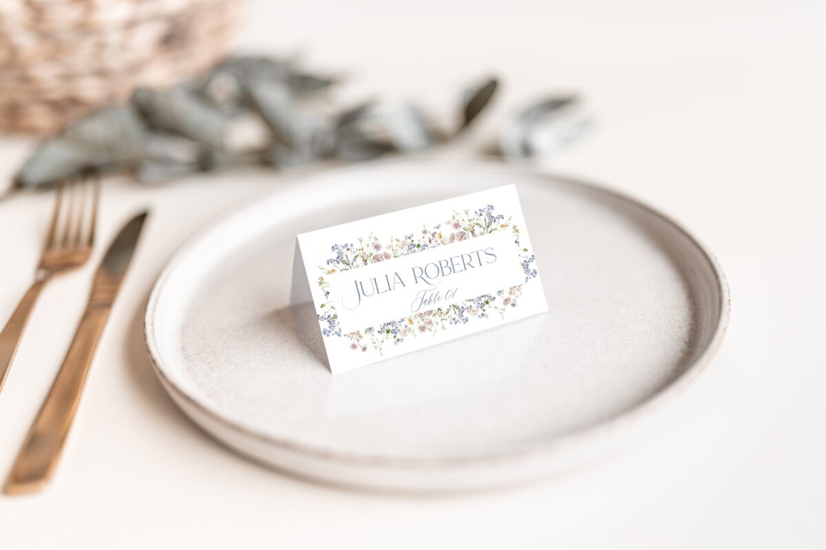 Wildflower Bridal Shower Place Cards