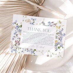 Wildflower Bridal Shower Thank You Cards Template