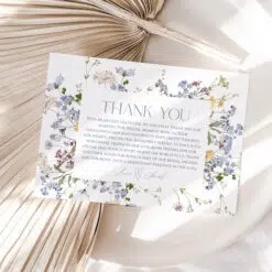 Wildflower Bridal Shower Thank You Cards Template