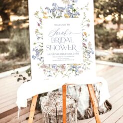 Wildflower Bridal Shower Welcome Sign Template