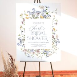 Wildflower Bridal Shower Welcome Sign Template