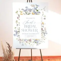 Wildflower Bridal Shower Welcome Sign Template